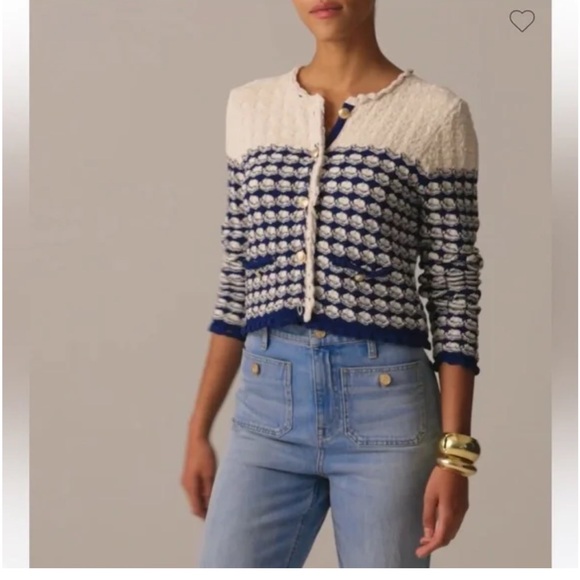 NWT J.Crew Textured crochet lady jacket - Picture 3 of 13